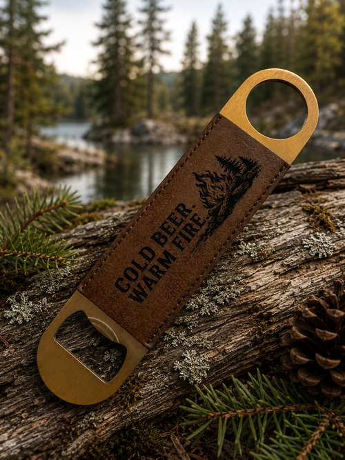 Leather Wrapped Bottle Openers